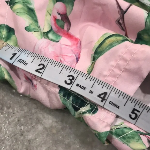 azul Siete Swim Trunks Mens Small Pink Flamingo Beach Coastal - Picture 9 of 12